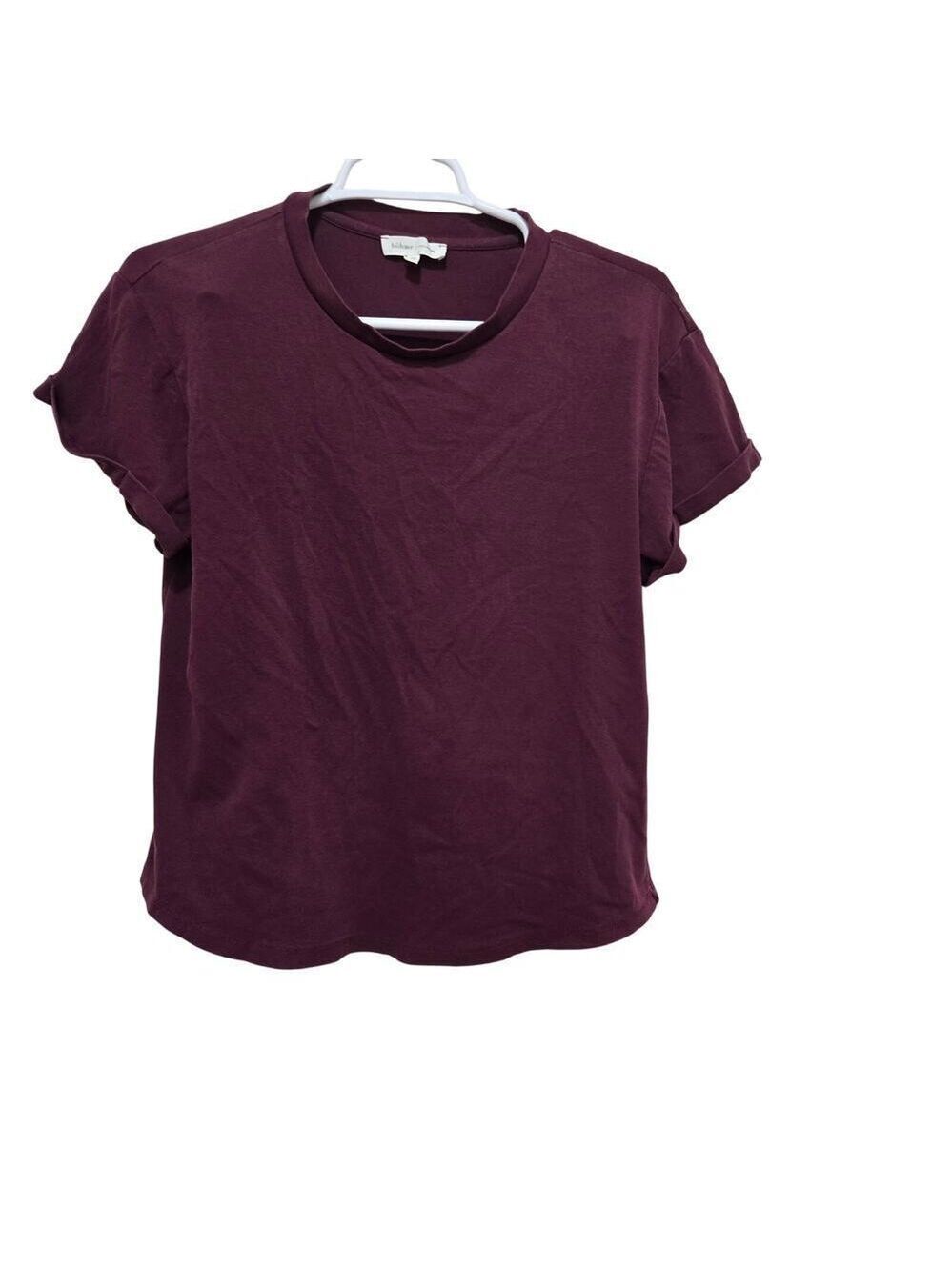 Böhme Essentials Burgundy Roll Sleeve Tee Medium